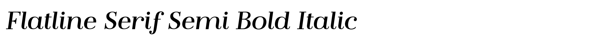 Flatline Serif Semi Bold Italic image